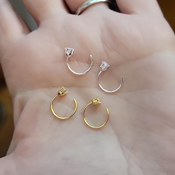 Dainty Crystal Huggies, choice of color - Picture 8 of 10